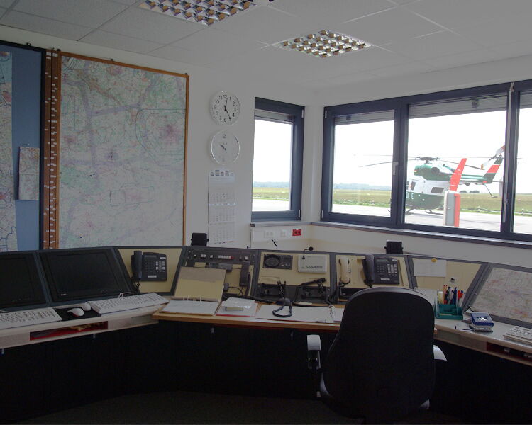 Hubschrauberstaffel des Landes Sachsen-Anhalt - Leitzentrale von innen